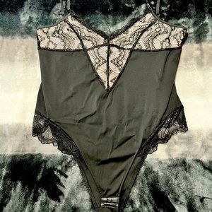Black lace bodysuit NWOT